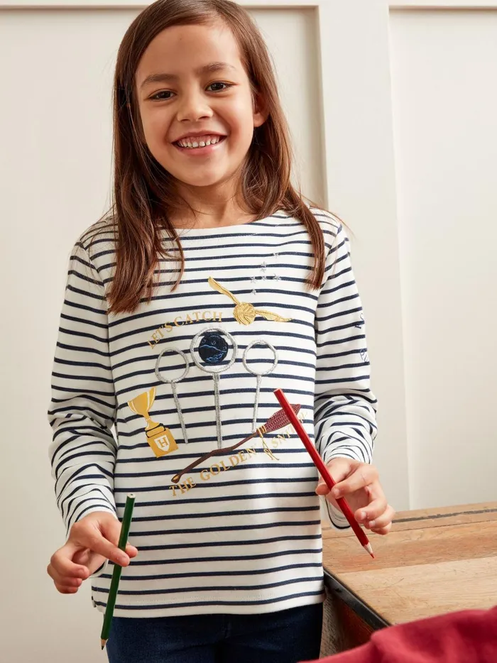 Joules Tops and Tshirts Girls Cream Harry Potter Long Sleeve Top
