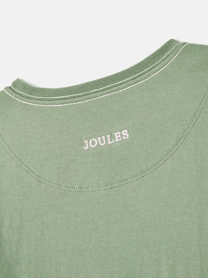 Joules Tops and Tshirts Girls Green Embroidered Horse Top