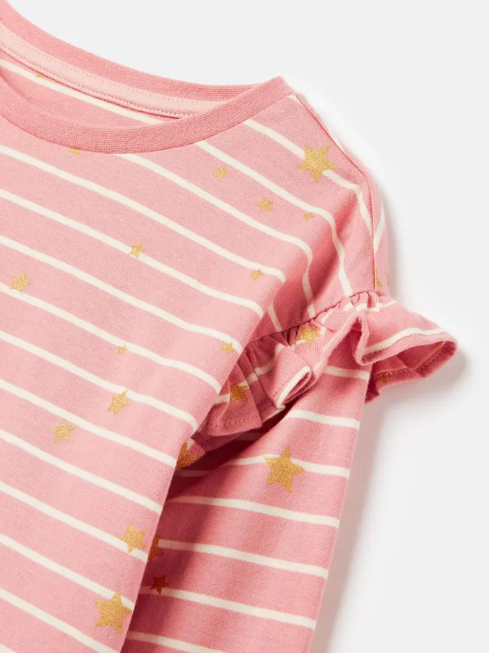 Joules Tops and Tshirts Girls PinkCream Striped Long Sleeve Top