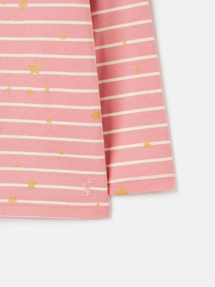 Joules Tops and Tshirts Girls PinkCream Striped Long Sleeve Top