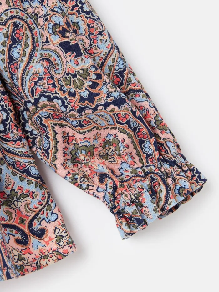 Joules Tops and Tshirts Girls Pink Long Sleeve Paisley Blouse