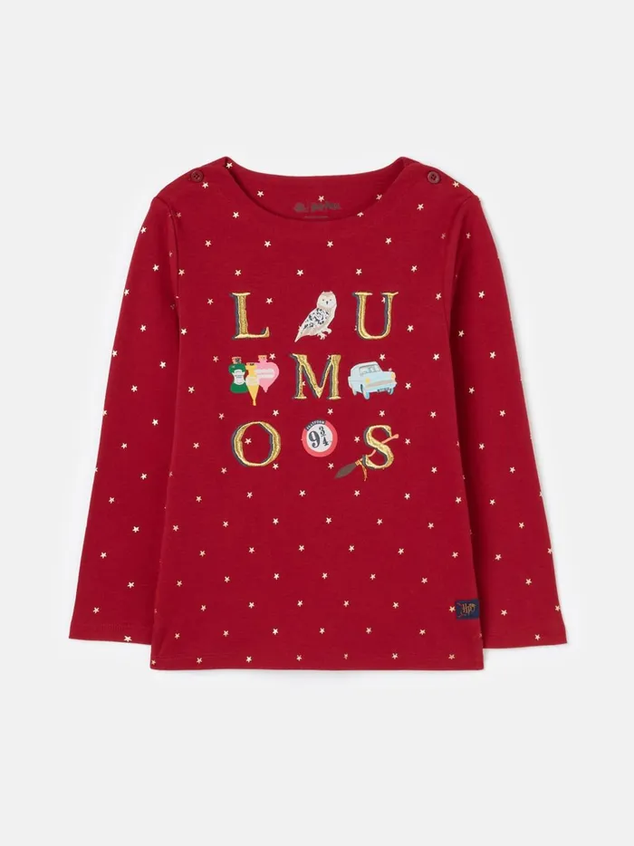 Joules Tops and Tshirts Girls Red Harry Potter Long Sleeve Top