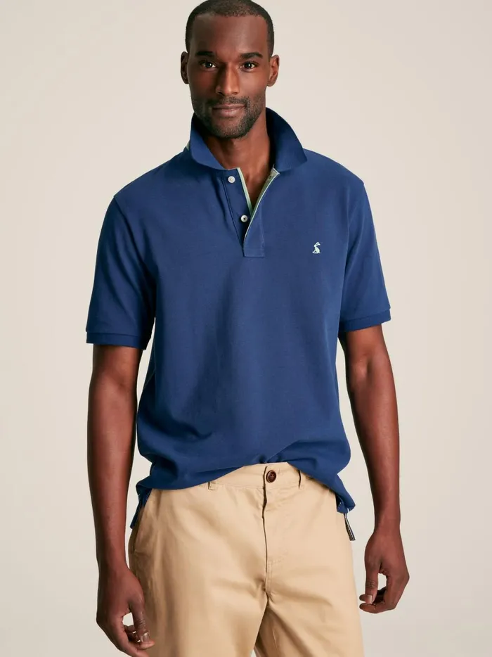 Joules Tops and Tshirts Men Blue Cotton Polo Shirt