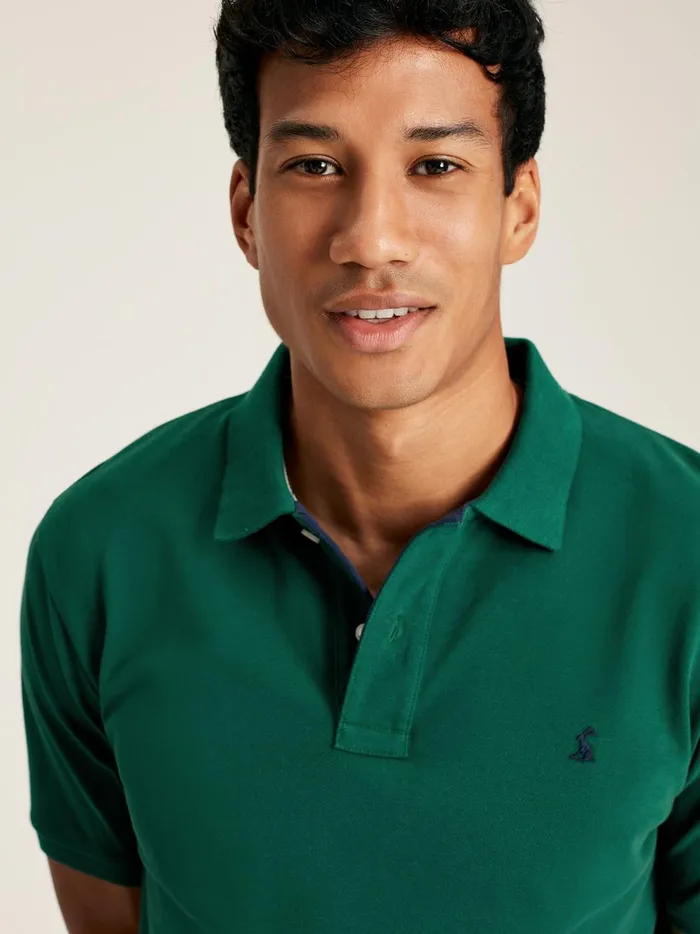 Joules Tops and Tshirts Men Dark Green Cotton Polo Shirt