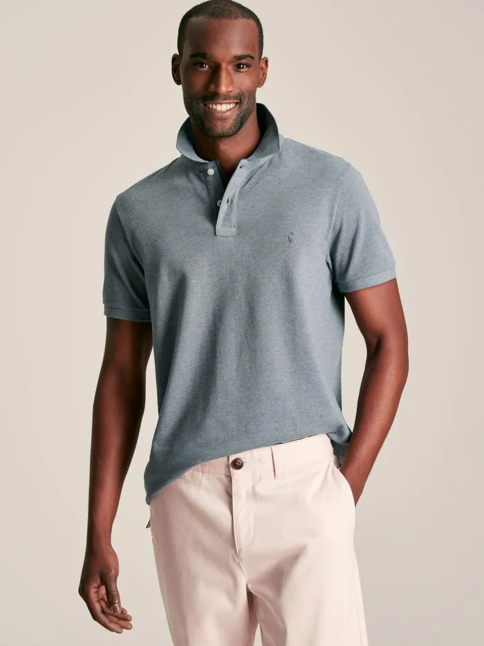 Joules Tops and Tshirts Men Grey Cotton Polo Shirt