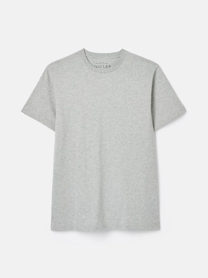Joules Tops and Tshirts Men Grey Plain Jersey Crew Neck TShirt