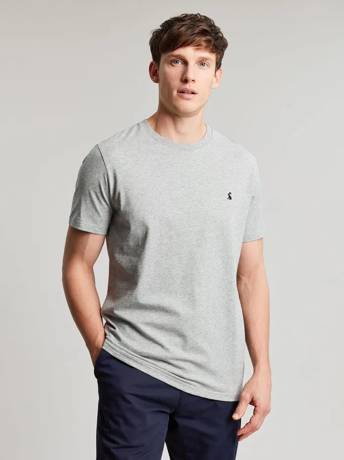Joules Tops and Tshirts Men Grey Plain Jersey TShirt