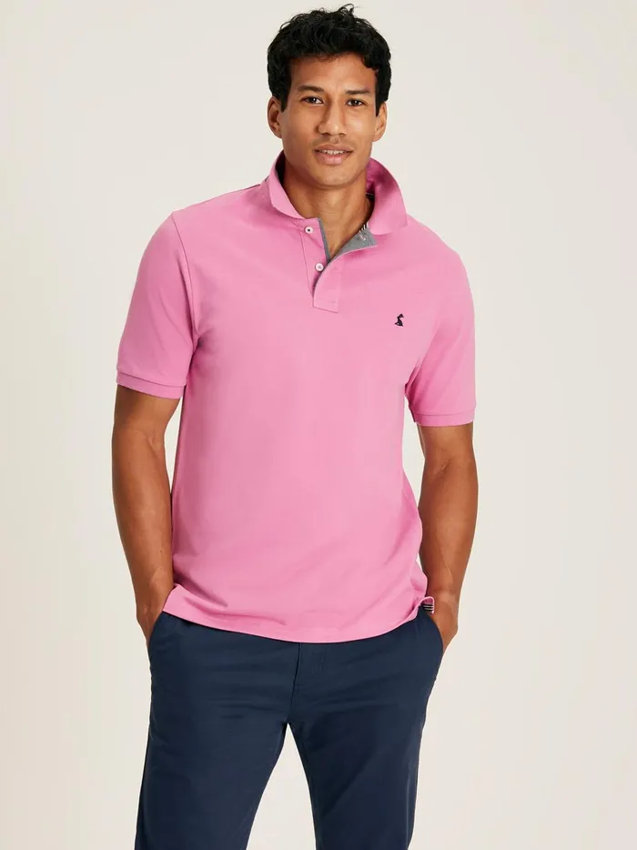 Joules Tops and Tshirts Men Mauve Classic Fit Polo Shirt