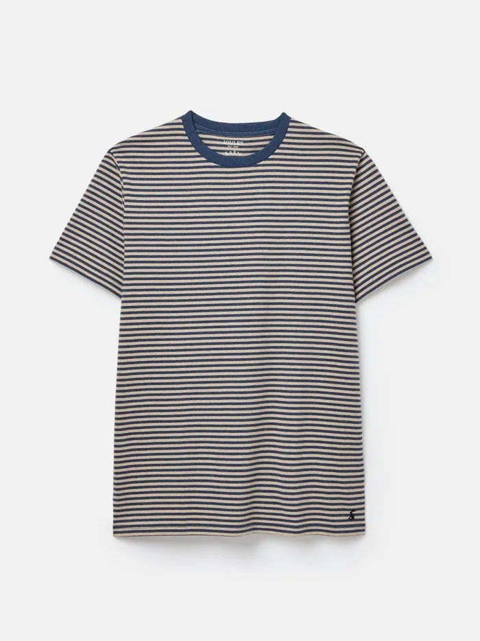 Joules Tops and Tshirts Men Navy Stripe Jersey Crew Neck TShirt