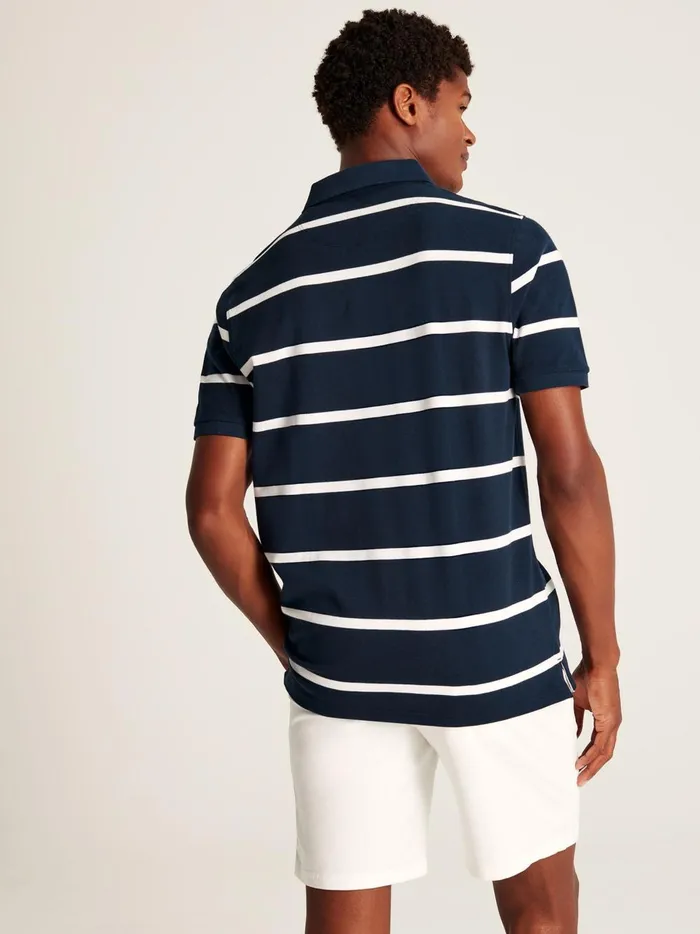 Joules Tops and Tshirts Men NavyWhite Classic Fit Striped Polo Shirt