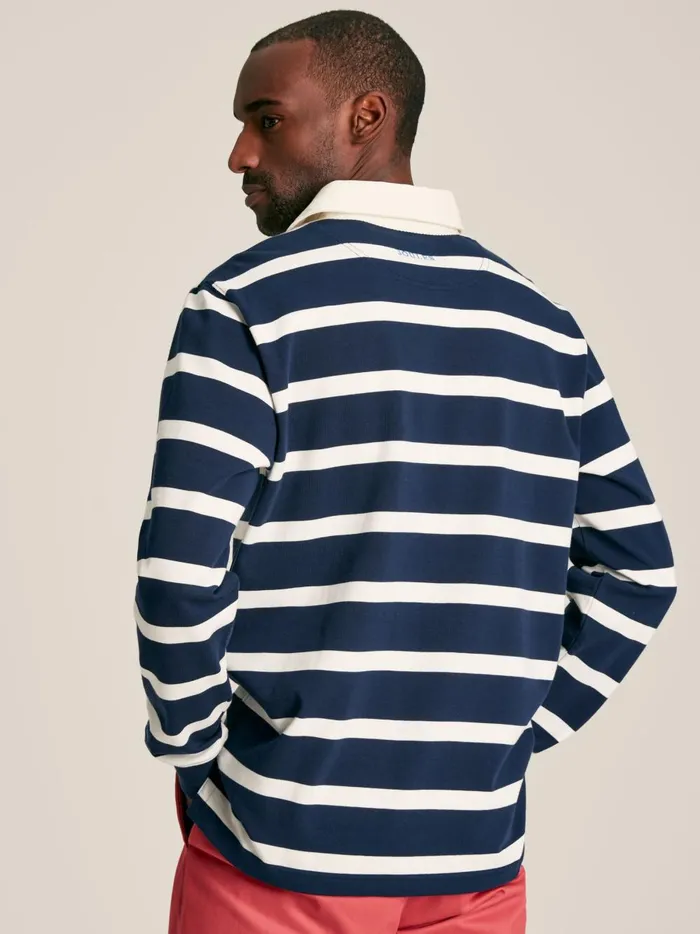 Joules Tops and Tshirts Men NavyWhite Striped Rugby Shirt