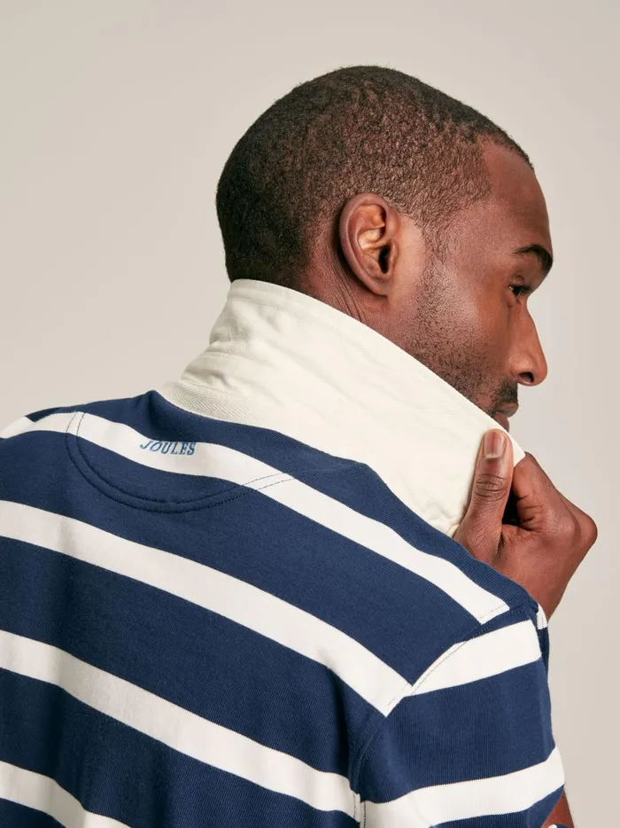 Joules Tops and Tshirts Men NavyWhite Striped Rugby Shirt