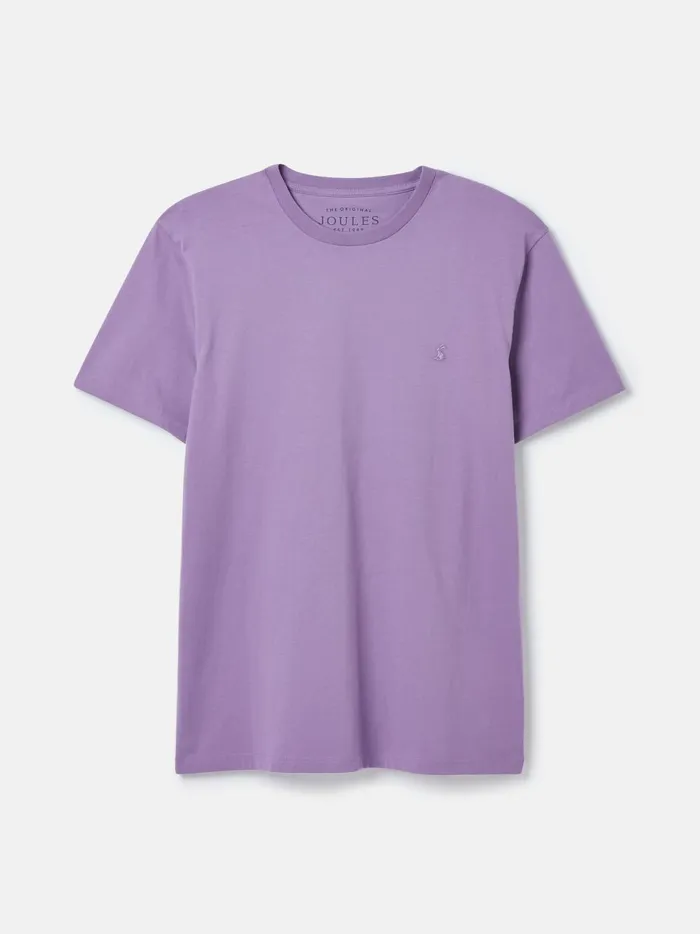 Joules Tops and Tshirts Men Purple Plain Jersey Crew Neck TShirt