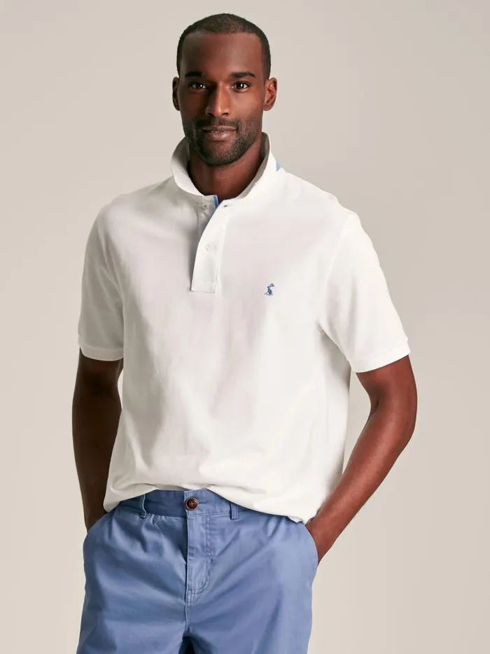 Joules Tops and Tshirts Men White Cotton Polo Shirt