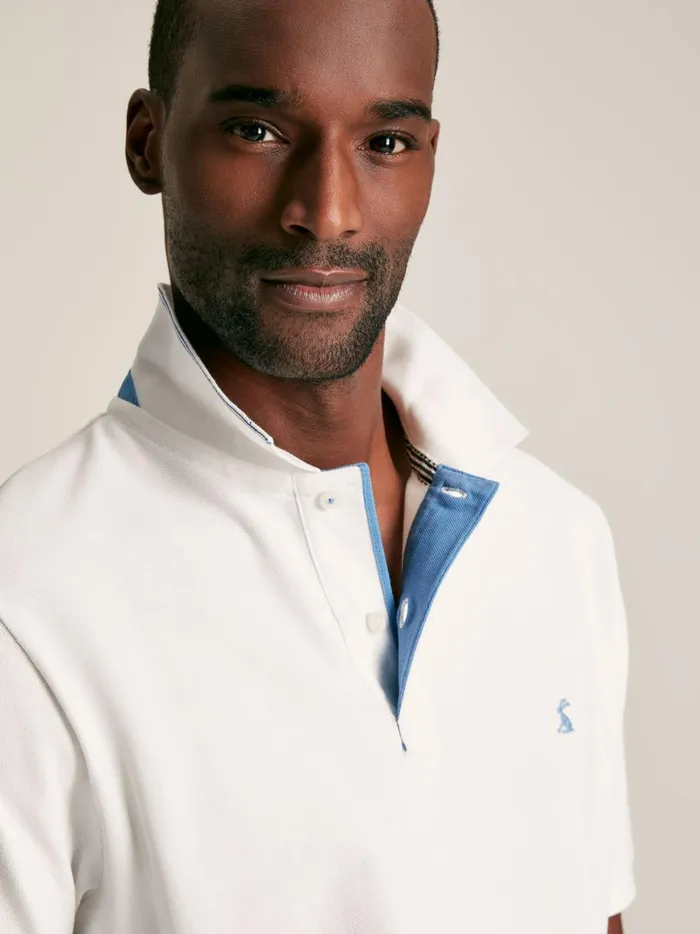 Joules Tops and Tshirts Men White Cotton Polo Shirt