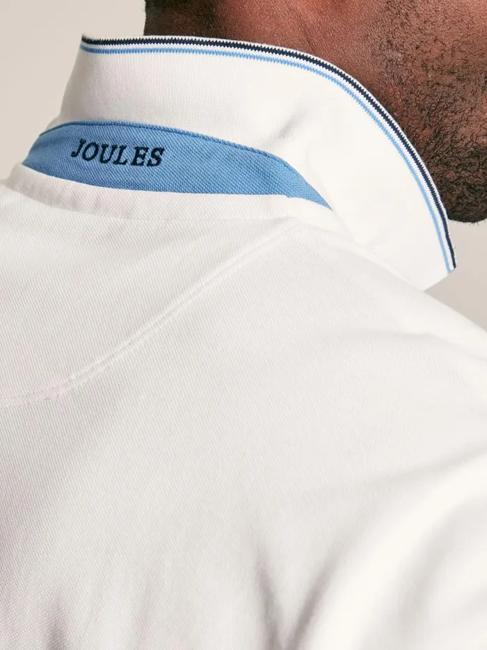 Joules Tops and Tshirts Men White Cotton Polo Shirt