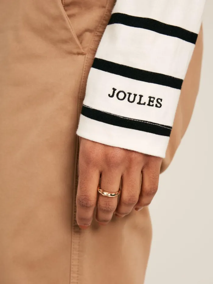 Joules Tops Women BlackCream Long Sleeve Dropped Shoulder Top