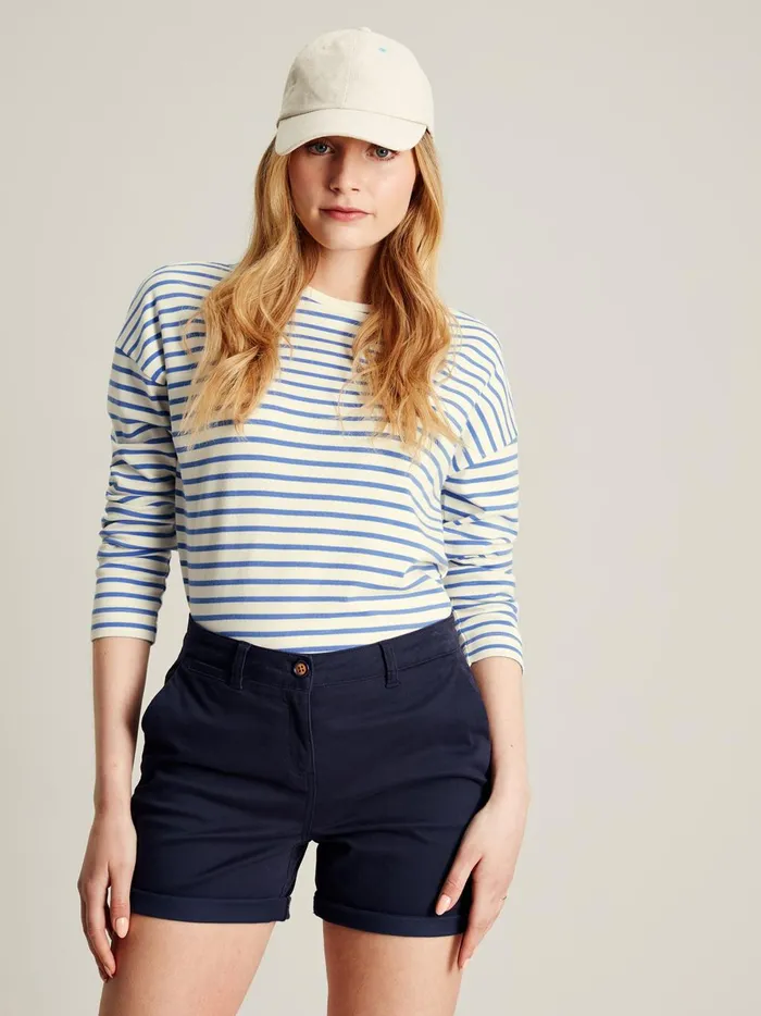 Joules Tops Women Blue Drop Shoulder Long Sleeve Top