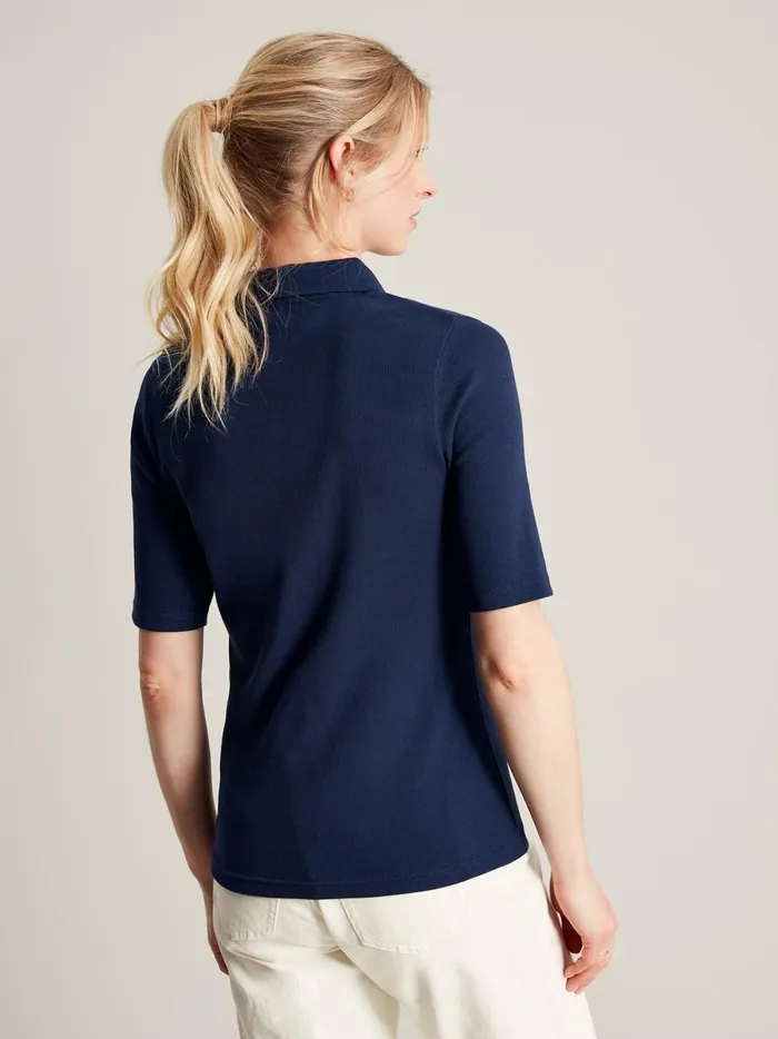 Joules Tops Women Blue Harriett Ribbed Henley Top