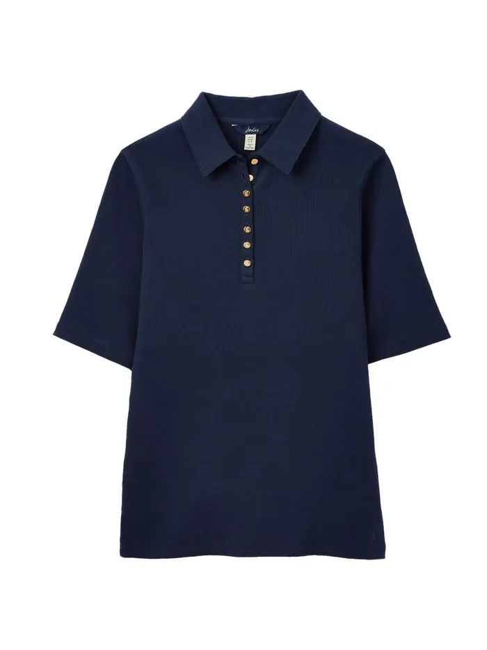 Joules Tops Women Blue Harriett Ribbed Henley Top