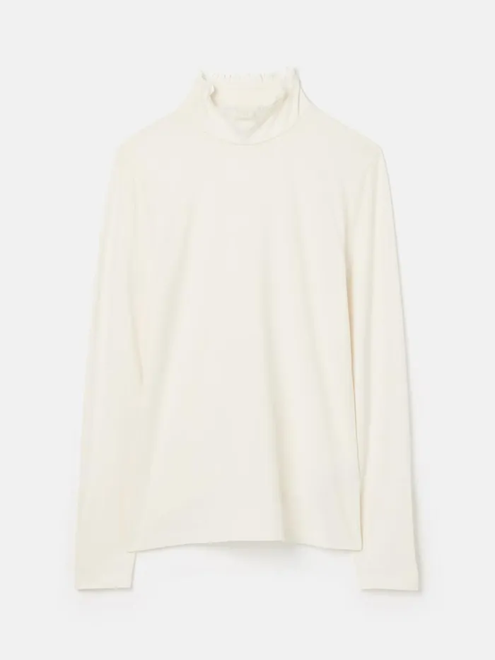 Joules Tops Women Cream Long Sleeve High Neck Jersey Top