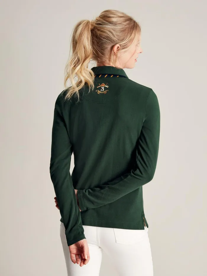Joules Tops Women Green Long Sleeve Polo Shirt