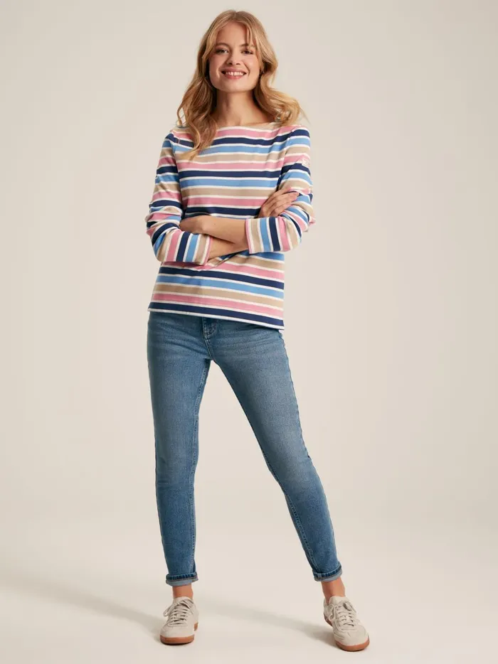 Joules Tops Women Multi Stripe Boat Neck Breton Top