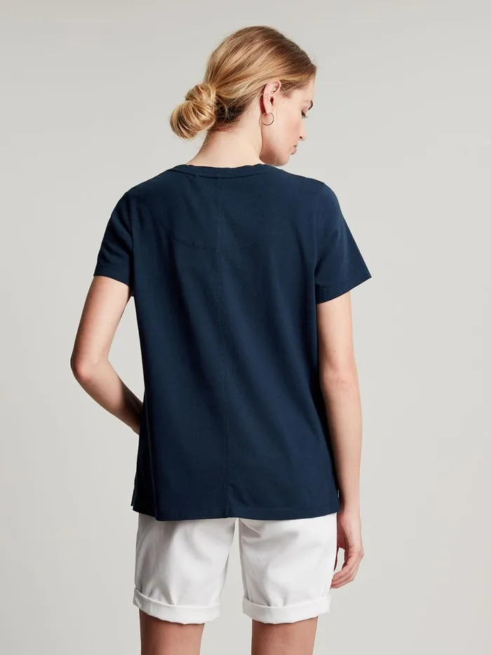 Joules Tops Women Navy Blue Crew TShirt