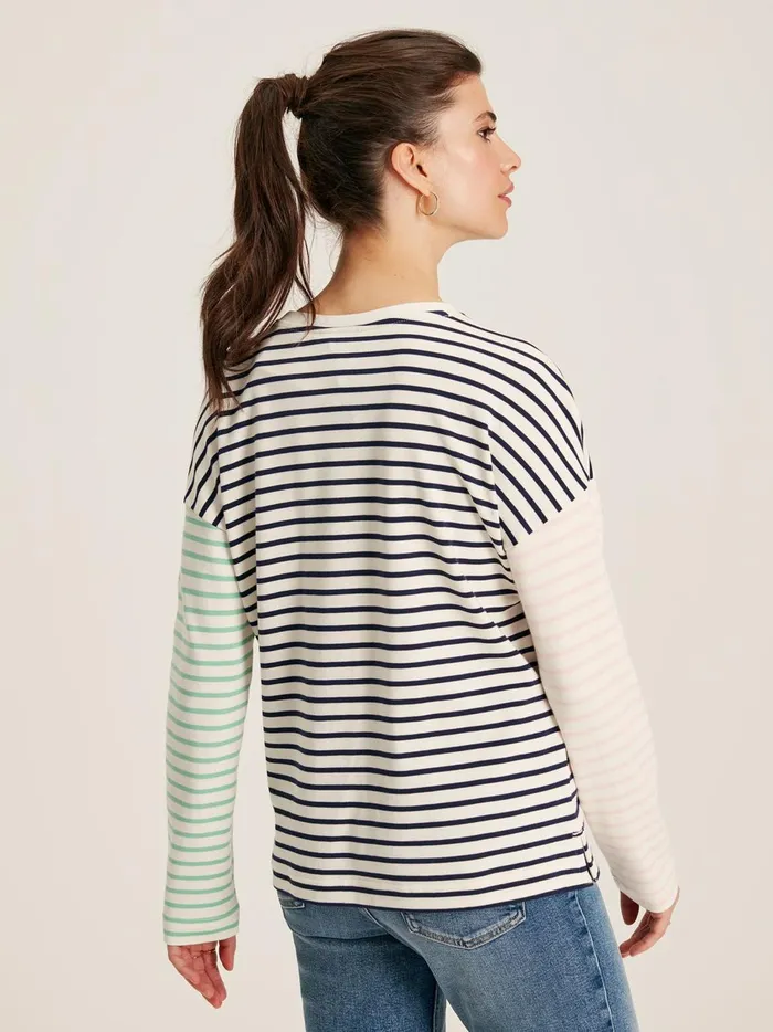 Joules Tops Women Navy Blue Drop Shoulder Long Sleeve Top