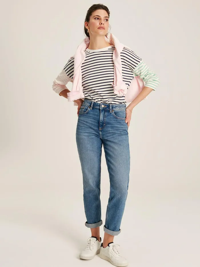 Joules Tops Women Navy Blue Drop Shoulder Long Sleeve Top
