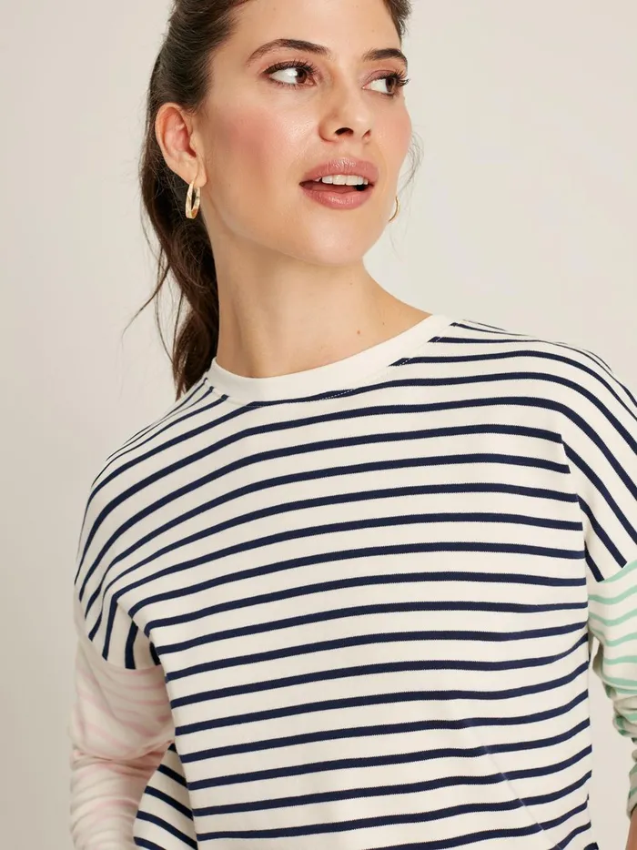 Joules Tops Women Navy Blue Drop Shoulder Long Sleeve Top