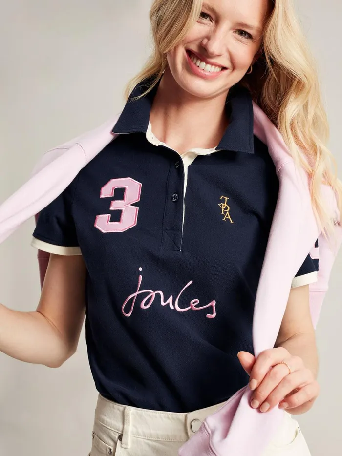 Joules Tops Women Navy Blue Polo Shirt