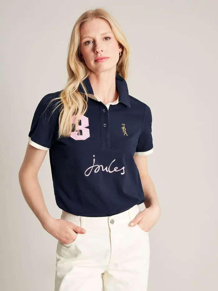 Joules Tops Women Navy Blue Polo Shirt