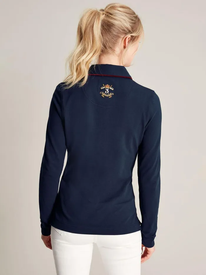 Joules Tops Women Navy Long Sleeve Polo Shirt