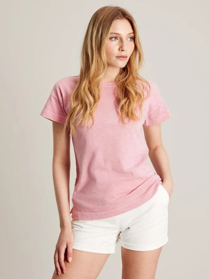 Joules Tops Women Pink Short Sleeve TShirt