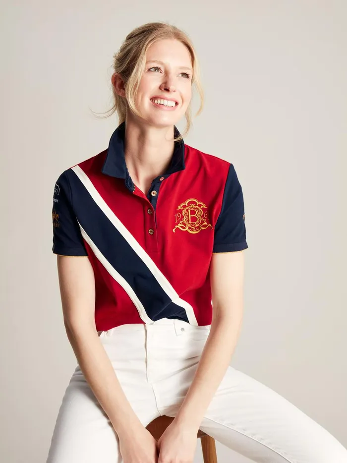 Joules Tops Women Red Polo Shirt
