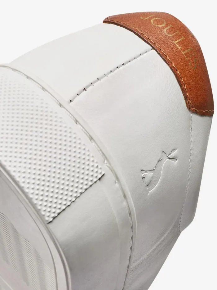Joules Trainers Men White Leather Trainers