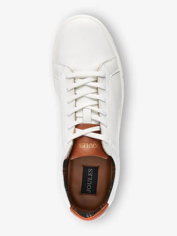 Joules Trainers Men White Leather Trainers