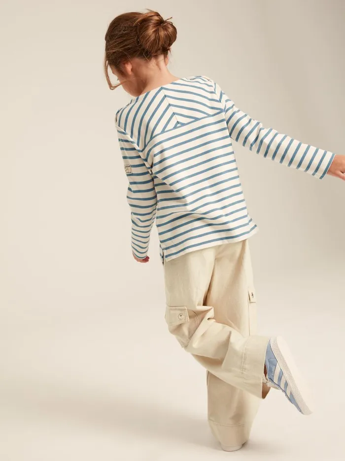 Joules Trousers and Leggings Girls Beige Cargo Wide Leg Trousers