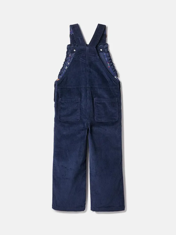 Joules Trousers and Leggings Girls Navy Blue Cord Dungarees