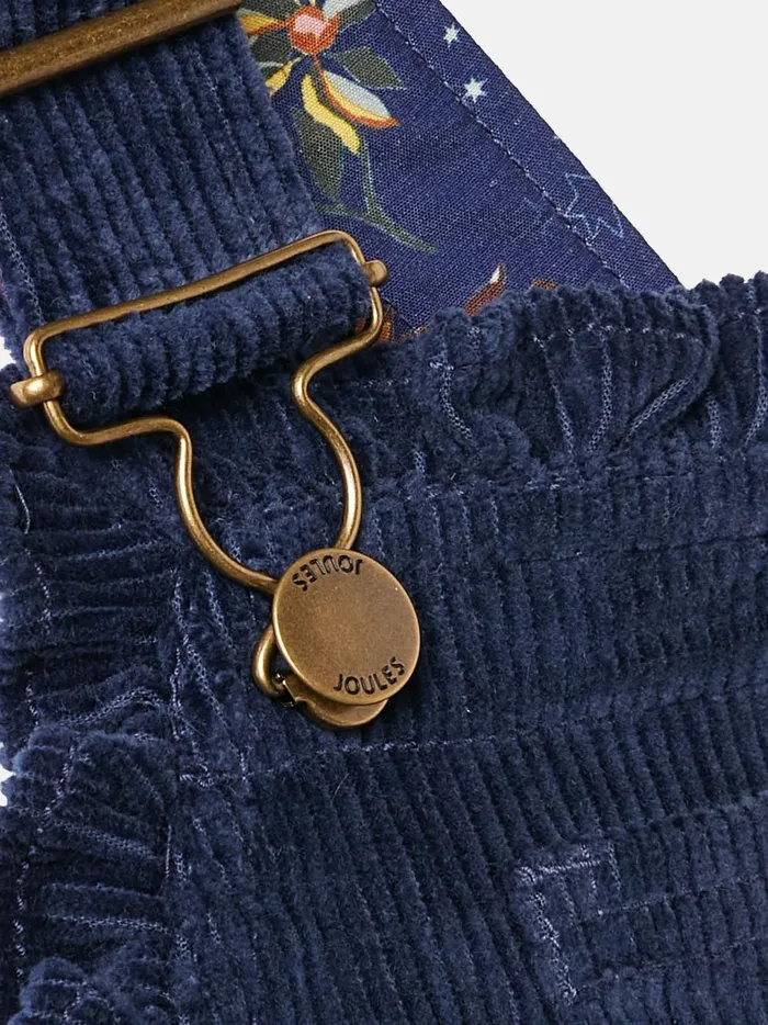 Joules Trousers and Leggings Girls Navy Blue Cord Dungarees