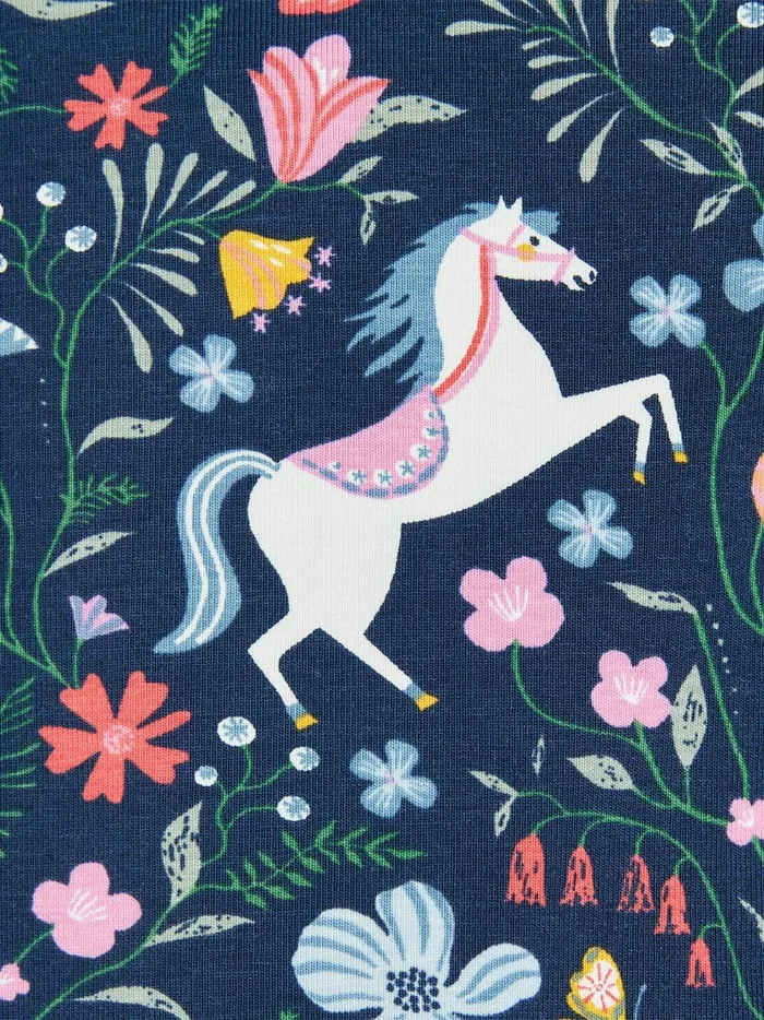 Joules Trousers and Leggings Girls Navy Blue Printed Jersey Leggings
