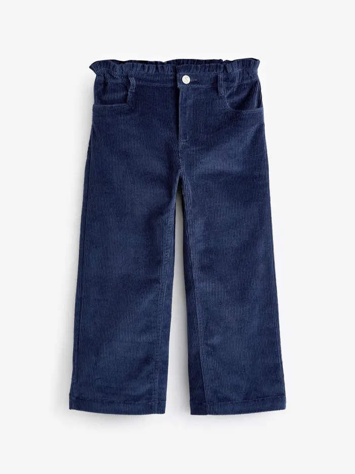 Joules Trousers and Leggings Girls Navy Wide Leg Corduroy Trousers
