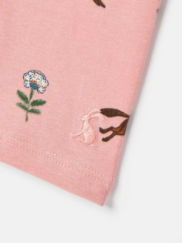Joules Trousers and Leggings Girls Pink Horse Print Leggings