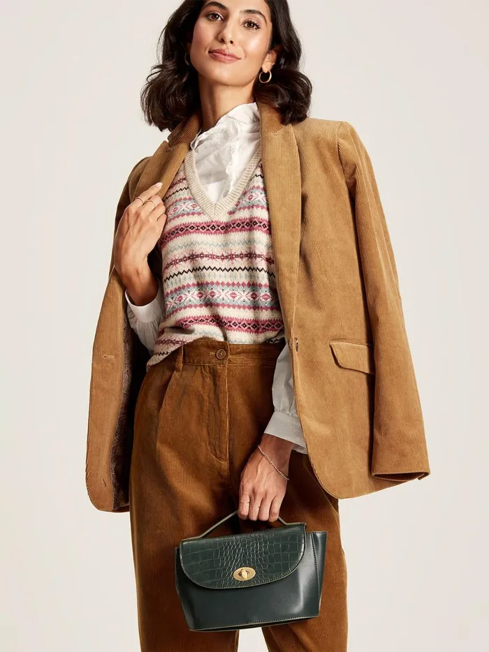 Joules Trousers and Leggings Women Brown Cord Tapered Leg Trousers