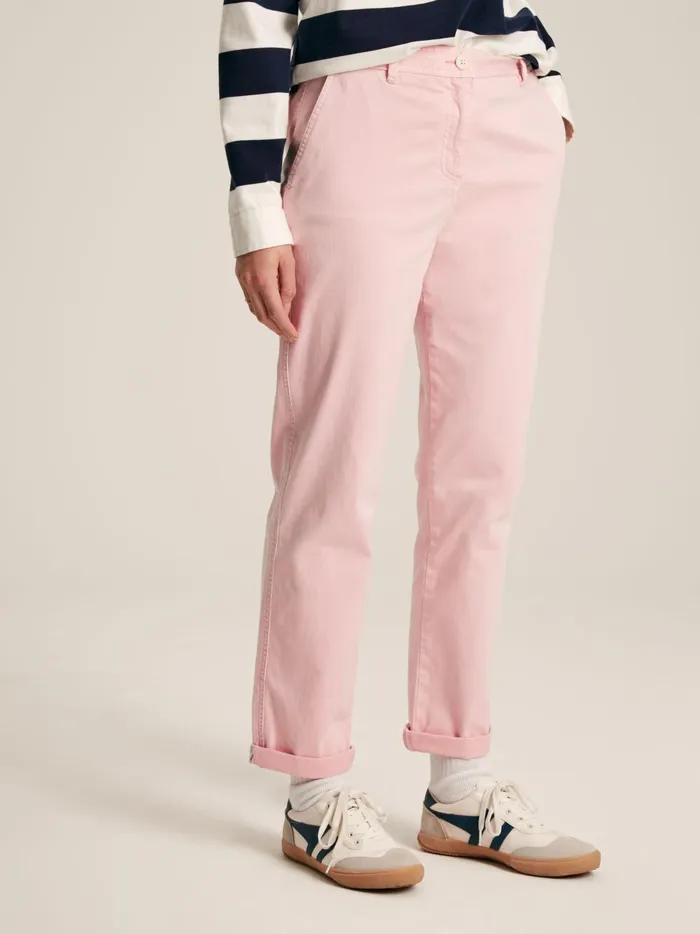Joules Trousers and Leggings Women Rose Pink Slim Fit Chino Trousers