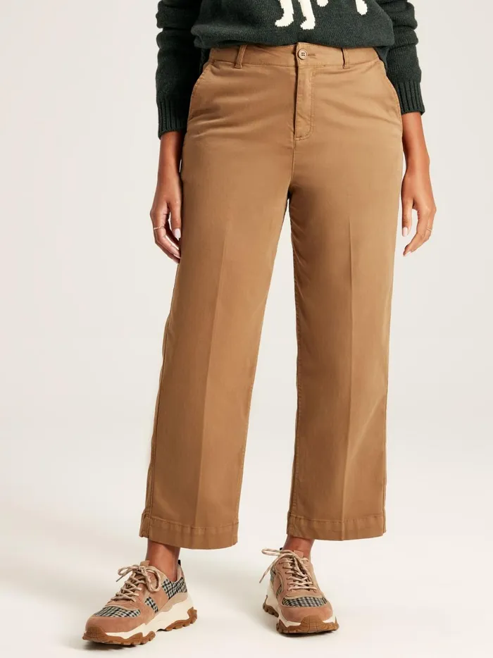 Joules Trousers and Leggings Women Tan Brown Straight Leg Chinos