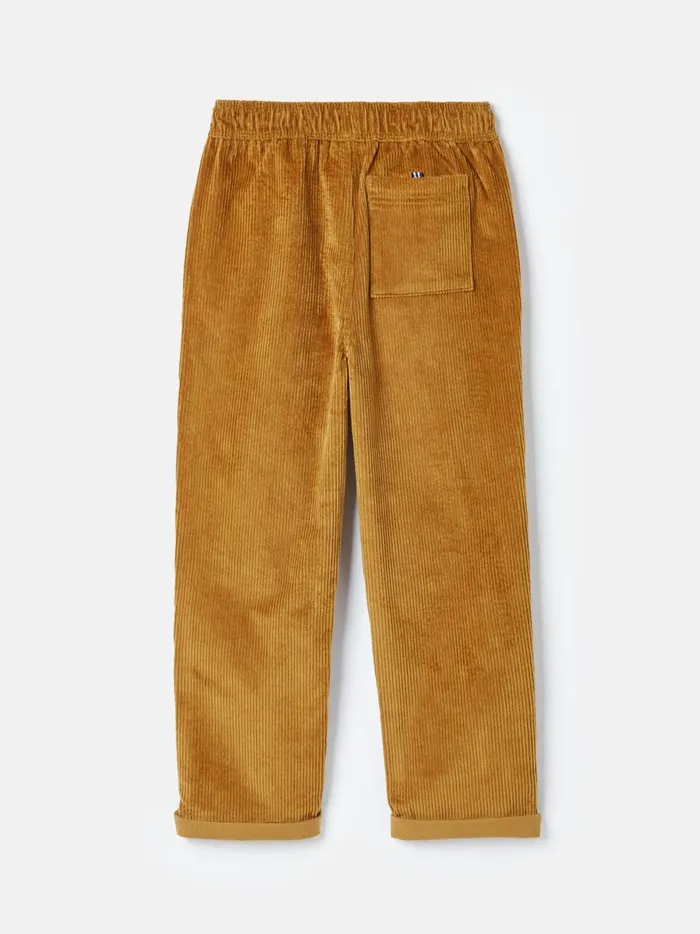 Joules Trousers Boys Brown Elasticated Waist Corduroy Trousers