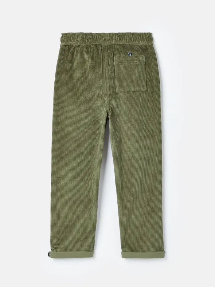 Joules Trousers Boys Khaki Elasticated Waist Corduroy Trousers