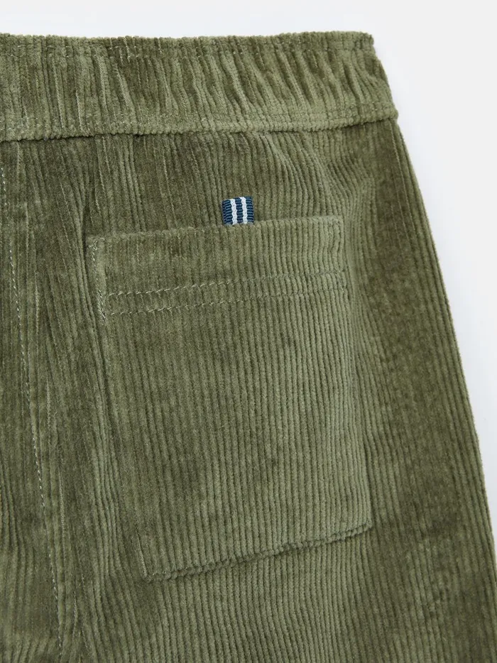 Joules Trousers Boys Khaki Elasticated Waist Corduroy Trousers